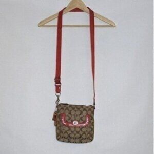 COACH CROSS BODY PURSE BAG TAN